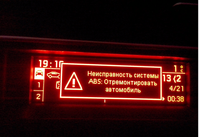 неисправности ABS